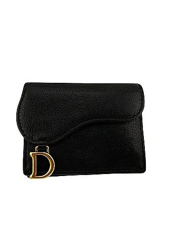 Christian Dior Christian Dior Saddle Compact Wallet, Tri-fold Black, Women's (view 1)