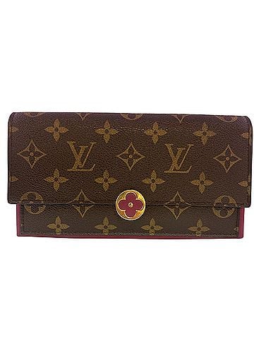 Louis Vuitton LOUIS VUITTON M64585 Portefeuille Flore Monogram Long Wallet Brown (view 1)