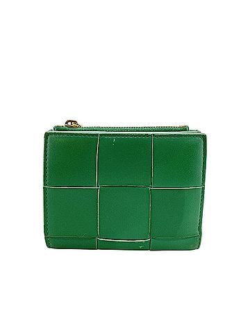 Bottega Veneta BOTTEGA VENETA Cassette Bi-fold Wallet, Green (view 1)