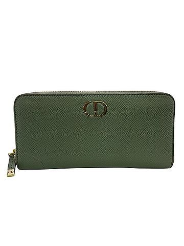 Christian Dior Christian Dior Montaigne Round Zip Wallet Long Wallet, Gray (view 1)