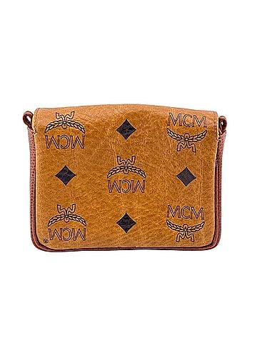 MCM MCM Glam Visetos Pouch, Brown, Women's (view 2)