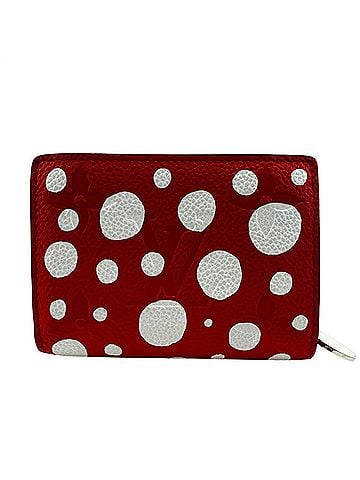 Louis Vuitton LOUIS VUITTON M82103 LV×YK Portefeuillek Yayoi Kusama Collaboration Polka Dot Monogram Empreinte Bifold Wallet Red Women's (view 1)