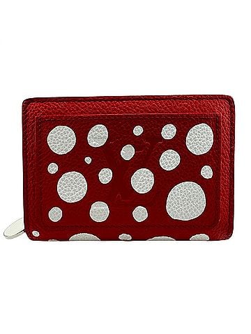 Louis Vuitton LOUIS VUITTON M82103 LV×YK Portefeuillek Yayoi Kusama Collaboration Polka Dot Monogram Empreinte Bifold Wallet Red Women's (view 2)
