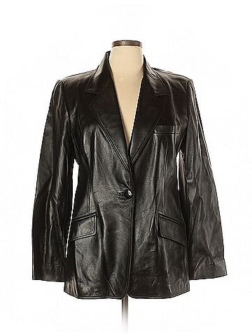 Linda Allard Ellen Tracy Linda Allard Ellen Tracy Leather Jacket (view 1)
