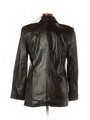 Linda Allard Ellen Tracy Linda Allard Ellen Tracy Leather Jacket (view 2)