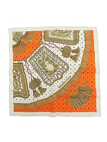 Hermès Carré 42 Silk Orange Silk Scarve &amp; Shawl Accessory (view 1)