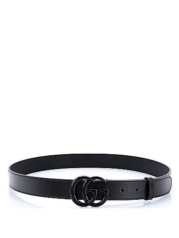 Gucci GG Marmont Monochrome Belt Leather with Enamel Wide (view 2)