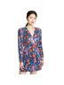 WAYF Multicolor Floral Sequin Low V-Neck Faux Wrap Mini Dress Casual Dress - photo 1