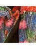 WAYF Multicolor Floral Sequin Low V-Neck Faux Wrap Mini Dress Casual Dress - photo 4