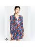 WAYF Multicolor Floral Sequin Low V-Neck Faux Wrap Mini Dress Casual Dress - photo 8