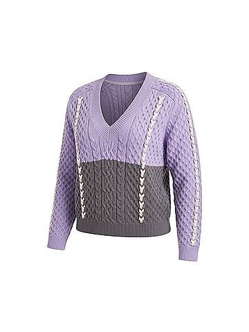 Club Monaco Cable Knit Color Block V-neck Sweater Sweater Vest (view 1)