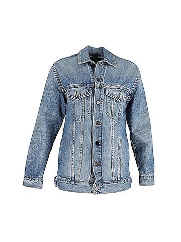 Alexander Wang Alexander Wang Daze Oversized Denim Jacket in Blue Cotton (view 1)