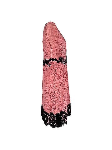 Dolce & Gabbana Dolce &amp; Gabbana Lace Mini Dress in Pink Cotton (view 2)