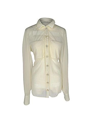 Jil Sander Jil Sander Longsleeve Blouse in Ecru Polyamide (view 1)