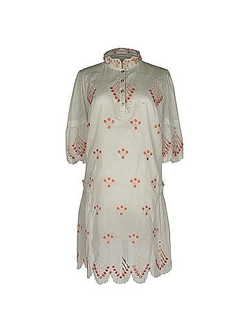 Temperley LONDON Temperley London Embroidered Mini Dress in White Cotton (view 1)