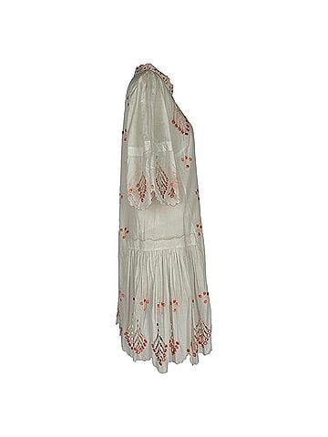 Temperley LONDON Temperley London Embroidered Mini Dress in White Cotton (view 2)