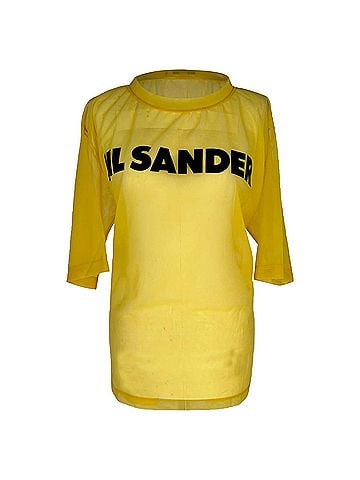 Jil Sander Jil Sander Logo Top in Yellow Polyamide (view 1)