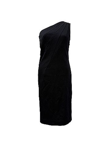 Diane von Furstenberg Diane von Furstenberg One Shoulder Knee Length Dress in Black Polyester (view 1)