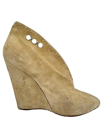 Giuseppe Zanotti Giuseppe Zanotti Wedge Ankle Boots in Beige Suede (view 1)
