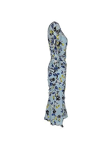 Diane von Furstenberg Diane Von Furstenberg Floral-Print Ruched Midi Dress in Multicolor Nylon (view 2)