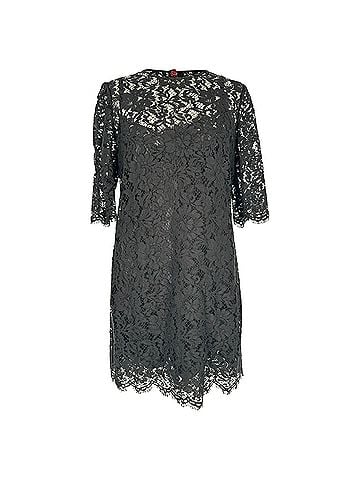 Dolce & Gabbana Dolce &amp; Gabbana Lace Mini Dress in Black Cotton (view 1)