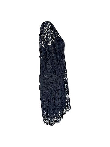 Dolce & Gabbana Dolce &amp; Gabbana Lace Mini Dress in Black Cotton (view 2)