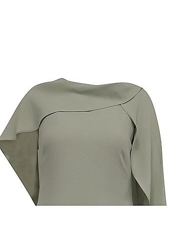 Ralph Lauren Lauren Ralph Lauren Cape Dress in Mint Green Polyester (view 2)