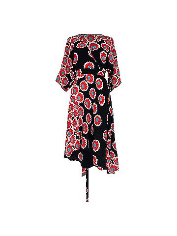 Diane von Furstenberg Diane Von Furstenberg Beach Kimono Printed Dress in Multicolor Silk (view 1)