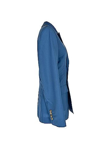 Lanvin Lanvin Double-Breasted Blazer in Blue Mohair Wool (view 2)
