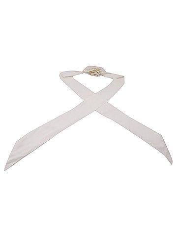 Zimmermann Zimmermann Flower Neck Scarf in Ivory Viscose (view 1)