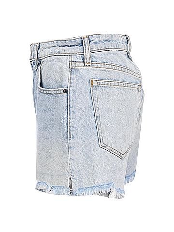 Alexander Wang Alexander Wang Raw-Hem Denim Shorts in Blue Cotton (view 2)