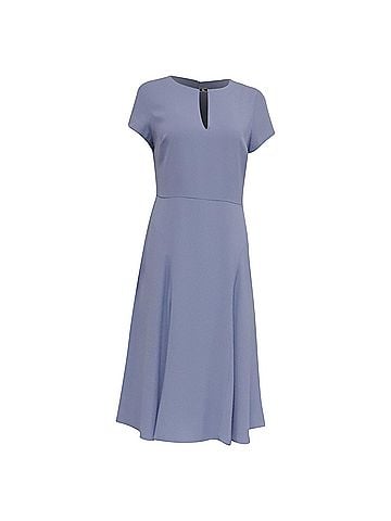 Ralph Lauren Lauren Ralph Lauren Georgette Midi Dress in Light Blue Polyester (view 1)