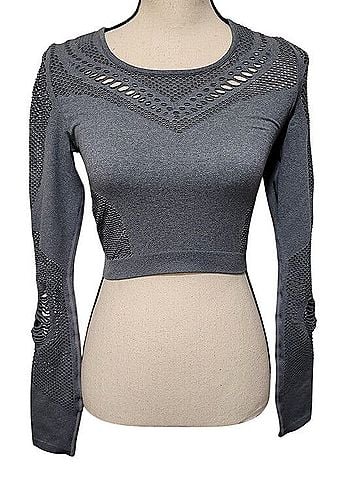 Alo Yoga Siren Lazer Cut Crop Active T-Shirt (view 1)
