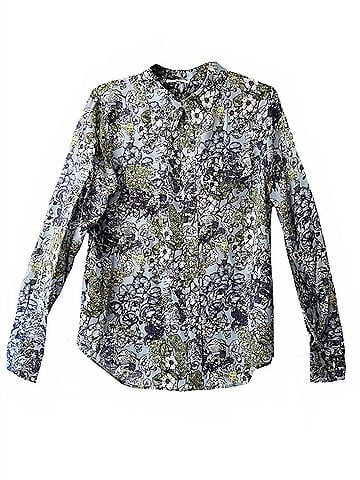 Gold Hawk Tropical Pocket Blouse in Blue Multi (view 2)