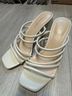 Nine West Cream Multi-Strap Square-Toe Heeled Mules Heels - photo 3