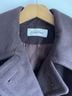 Calvin Klein 100% Lambswool Brown Wool Coat Size 8 - photo 3