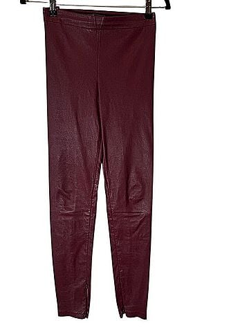 Vince. Lambskin Leather Skinny Pants Leather Pants (view 2)