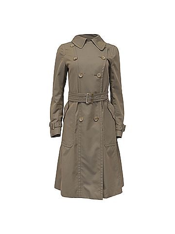 Max Mara Max Mara Double Breasted Coat in Beige Cotton (view 1)