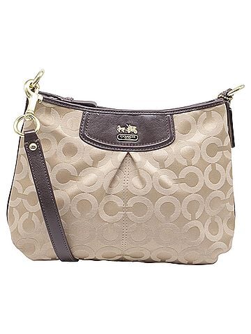 Coach Coach Signature Zip Shoulder Bag in Beige Canvas and Leather (view 1)