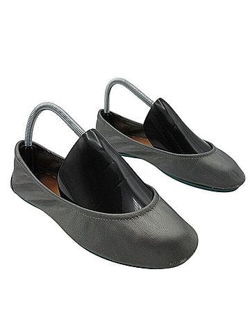 Tieks Tieks Flats Silver Metallic Pewter Classic Ballet Shoes Leather Womens 8 Flats (view 1)