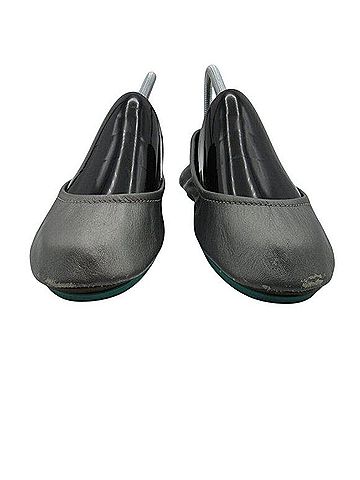 Tieks Tieks Flats Silver Metallic Pewter Classic Ballet Shoes Leather Womens 8 Flats (view 2)
