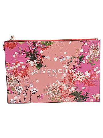 Givenchy Givenchy Printed Clutch Bag in Pink Saffiano Leather (view 1)