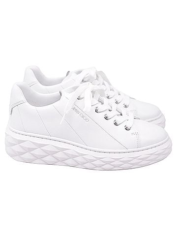 Jimmy Choo Jimmy Choo Diamond Light Maxi/ F Sneakers in White Leather (view 1)