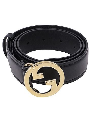 Gucci Gucci Blondie Interlocking-G Belt in Black Calf Leather (view 1)