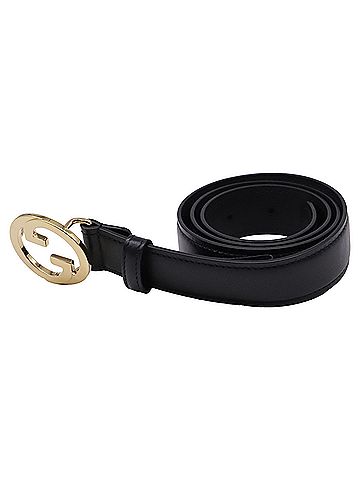 Gucci Gucci Blondie Interlocking-G Belt in Black Calf Leather (view 2)