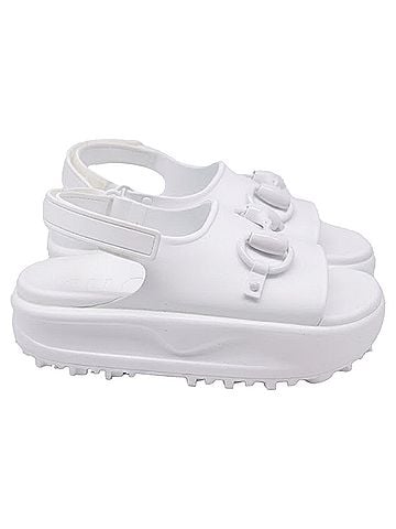 Gucci Gucci Horsebit Platform Sandals in White Rubber (view 1)