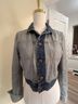 Cedric Charlier Blue Gray Denim Jacket Size 8 - photo 5