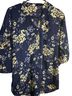 Amazon Basics Floral Blue White Long Sleeve Button-Down Shirt Size M - photo 1