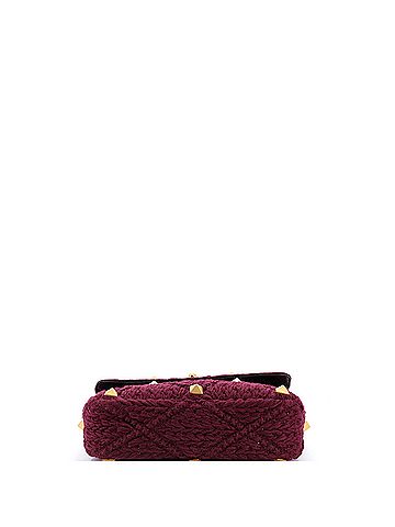 Valentino Garavani Roman Stud Flap Bag Knitted Cashmere Large (view 2)