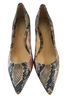 Vince Camuto Snake Print Blue Pink Green Heels Size 7 1/2 - photo 2